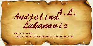 Andjelina Lukanović vizit kartica
